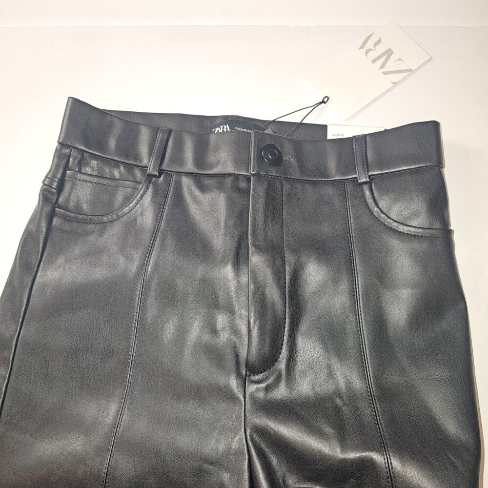 NWT ZARA Faux Leather Leggins Size Small - Picture 8 of 13